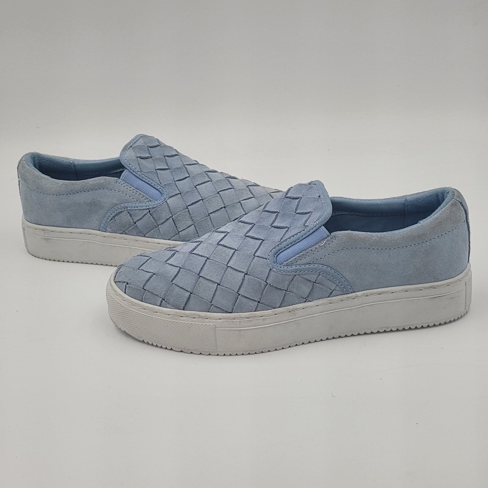 Marc Fisher Calia Light Blue Woven Leather Slip On Sneakers Size 7 - Picture 14 of 14